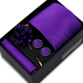 Gravata Social Texturizada Roxo Púrpura SK39F